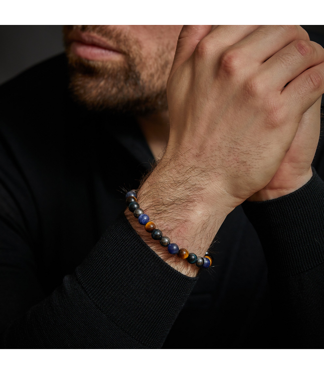 Rebel & Rose Blue Rain Vintage - 8mm Perlenarmband L