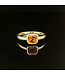Geelgouden ring met citrien maat 17