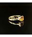 Geelgouden ring met citrien maat 17