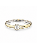 Occasions Bicolor ring met zirkonia maat 18