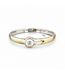 Bicolor ring met zirkonia maat 18