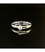 Bicolor ring met zirkonia maat 18
