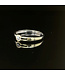 Bicolor ring met zirkonia maat 18