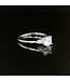 Witgouden ring met zirkonia maat 17