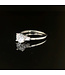 Witgouden ring met zirkonia maat 17