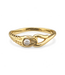 Geelgouden ring met zirkonia maat 17