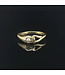 Geelgouden ring met zirkonia maat 17