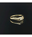 Geelgouden ring met zirkonia maat 17