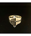 Geelgouden ring met zirkonia maat 16,5
