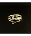 Geelgouden ring met diamant maat 17