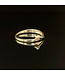 Geelgouden ring met diamant maat 17