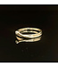 Geelgouden ring met diamant maat 17