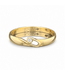 Geelgouden ring met diamant maat 17 3/4