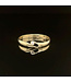 Geelgouden ring met diamant maat 17 3/4