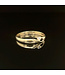 Geelgouden ring met diamant maat 17 3/4
