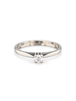 Occasions Witgouden ring met diamant maat 16,5