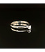 Witgouden ring met diamant maat 16,5