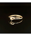 Geelgouden ring met diamant maat 17 1/4
