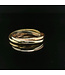 Tricolor gouden ring maat 19