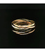 Tricolor gouden ring maat 19