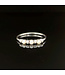 Witgouden ring met parels en diamant maat 17,5