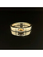 Occasions Geelgouden ring met citrien maat 18