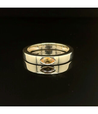 Geelgouden ring met citrien maat 18