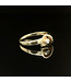 Geelgouden ring met zirkonia maat 16,5