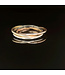 Tricolor gouden ring maat 17 1/4