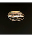 Tricolor gouden ring maat 17 1/4