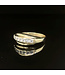 Geelgouden ring met zirkonia maat 17,25