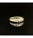 Geelgouden ring met diamant maat 17