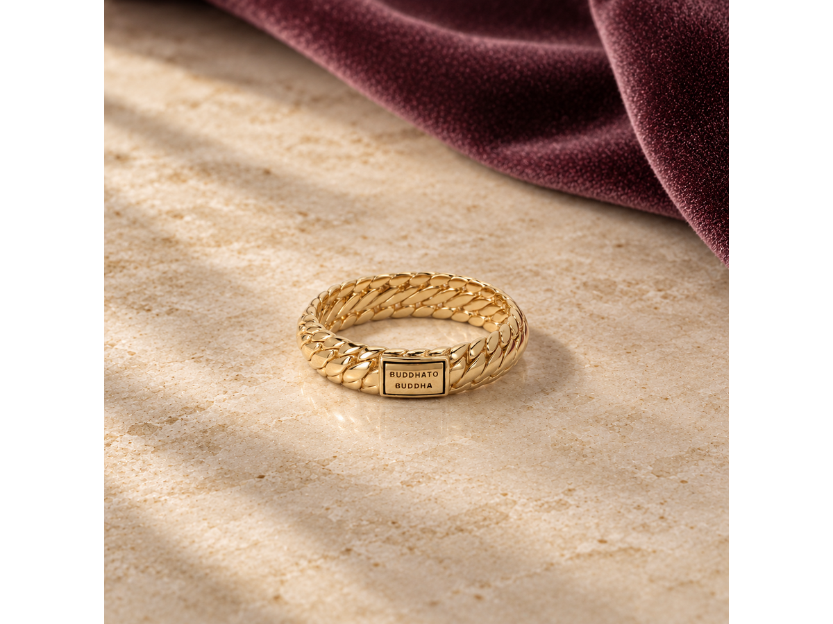 Vergulde Buddha to Buddha ringen