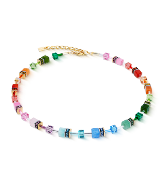 COEUR DE LION GeoCUBE® Iconic Precious Halskette Rainbow 4905/10-1520