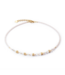 COEUR DE LION Mini Cubes collier goudkleurig-wit 4565/10-1416