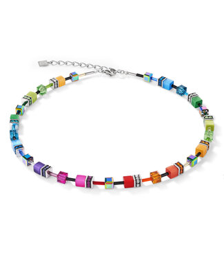 COEUR DE LION GeoCUBE® Halskette Rainbow multicolor 2838/10-1520