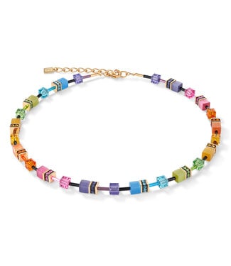 COEUR DE LION GeoCUBE® collier Rainbow goudkleurig 2838/10-1573