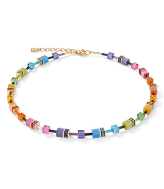 COEUR DE LION GeoCUBE® Halskette Rainbow goldfarben 2838/10-1573