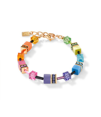 COEUR DE LION GeoCUBE® Armband Rainbow goldfarben 2838/30-1573