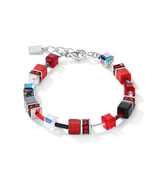 COEUR DE LION GeoCUBE® Armband rot-hämatit 4014/30-0312