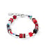 COEUR DE LION GeoCUBE® armband rood-hematiet 4014/30-0312