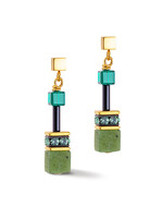 Coeur de Lion COEUR DE LION GeoCUBE® Iconic Precious oorbellen groen 4905/21-0500