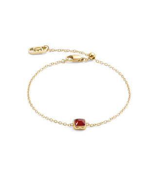 COEUR DE LION Birthstone januari armband rode agaat 1301/30-0300