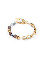 Coeur de Lion COEUR DE LION GeoCUBE® Chunky Chain bracelet brown 4524/30-1116