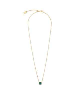 COEUR DE LION Birthstone May necklace green agate 1301/10-0500