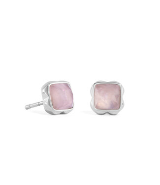 COEUR DE LION Birthstone oktober oorstekers rozenkwarts zilverkleurig 1300/21-1920