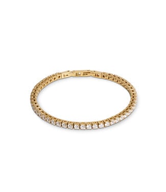 COEUR DE LION Tennisarmband goudkleurig kristal 0600/30-1816