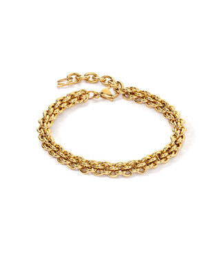 COEUR DE LION Mesh Chain armband goudkleurig 0800/30-1600