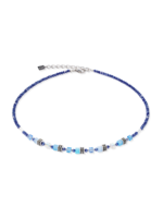 Coeur de Lion COEUR DE LION Mini Cubes collier blauw 4565/10-0700