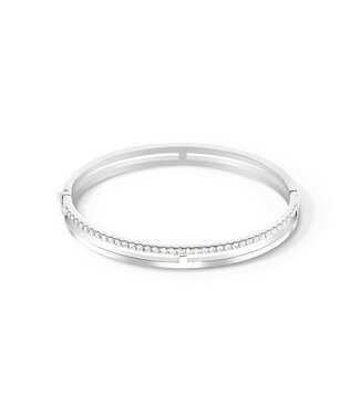 COEUR DE LION Eternal Unity bangle zilverkleurig kristal 19 cm 0136/32-1817